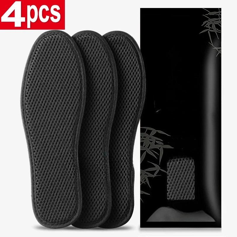 2/4pcs Bamboo Charcoal Antibacterial Insoles for Shoes Deodorant Running Sports Insole Feet Thickened Shock Absorbing Shoe Sole