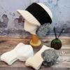 Женская зимняя кепка для гольфа с козырьком, повязкой, клапанами на уши и вязаной шапкой с клапанами на уши