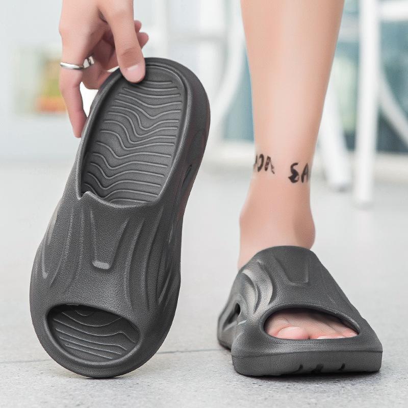 Летние уличные домашние тапочки на платформе, модные шлепанцы с открытым носком, дышащая пляжная обувь для моря
