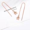 Temperament Five-pointed Star Full Diamond Earrings Light Luxury Earrings Personalized Design Korean Version Fashion Long Earrings