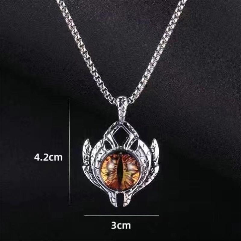 Винтажное готическое ожерелье с подвеской «Глаз демона» для мужчин и женщин в стиле хип-хоп