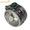 The Tiger Head 6*9mm Malachite Male Ring 925 Sterling Silver Fine Jewelry Wedding Engagement Gift