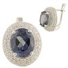 Silver Earrings with Alexandrite 9.22ct (1454299)