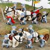 12PCS WWII Chinese Workers' and Peasants' Red Army Soldiers' Figurine Building Block Toys