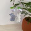 Sweet Flocking Rabbit Mobile Accessory Soft Rabbit Phone Chain Phone Decoration For Commuting And Shopping Adventures