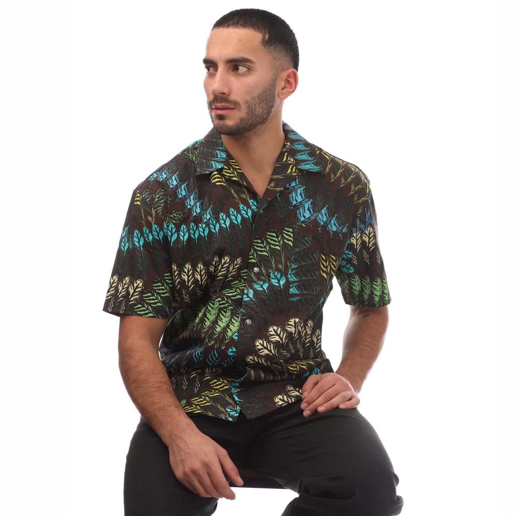 Marcelo Burlon Mens Feather All-Over Print Shirt