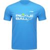 Li Ning Серия Peak Ball Спортивный Повседневный Простой С надписью Круглый вырез Пуловер Футболка с коротким рукавом Унисекс Топы Синий AHSUF83-5