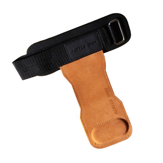 1 пара ремешков на запястье для тяжелой атлетики, двухслойные перчатки для тяжелой атлетики из воловьей кожи с подушечками для ладоней, эластичная рукоятка для становой тяги