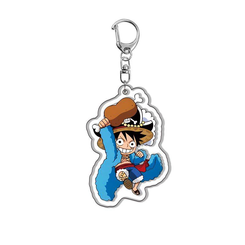 Аниме One Piece Акриловый Брелок-Подвеска Луффи Чоппер Зоро Ророноа Аксессуар для Рюкзака Высокое Качество Красивый Дизайн