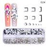 12 Grids/Box Crystal Nail Art Rhinestones Glass SS4-SS16 Shiny Flatback Diamond Gems DIY Nail Supplies Accessoires Ongles