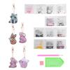 Diamond Painting Keychain Kit Stylish Pendant Cartoon DIY Embroidery Craft Decorations