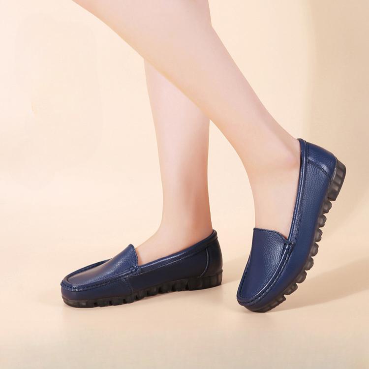 Лоферы женские Весенние женские туфли на плоской подошве большого размера для матерей среднего и пожилого возраста Женская обувь в корейском стиле