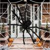 Halloween spider web simulation big black spider decoration bar scene layout props party decoration lawn scenery home decoration