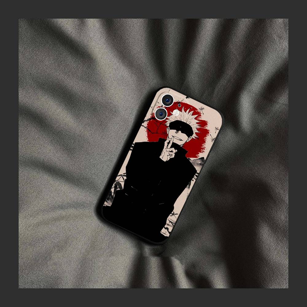 Чехол для телефона Satoru Gojo Аниме Jujutsu Kaisen Для IPhone 17 Air 16 15 14 13 Pro Max 11 12 Черный Силиконовый Чехол