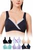 Maternity Nursing Large Adjustable Size [Lino Ulu] Bra, Non-Wired, Bra, Anti-Sagging, Size, (L, Black)