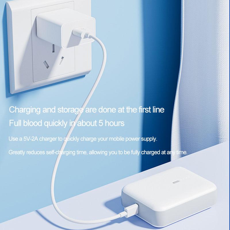 10000mAh Mini Power Bank Charger for iPhone 15 13 Xiaomi 14 Huawei P30 Mobile Phone Battery Charger Cellphones External Battery 10000mAh