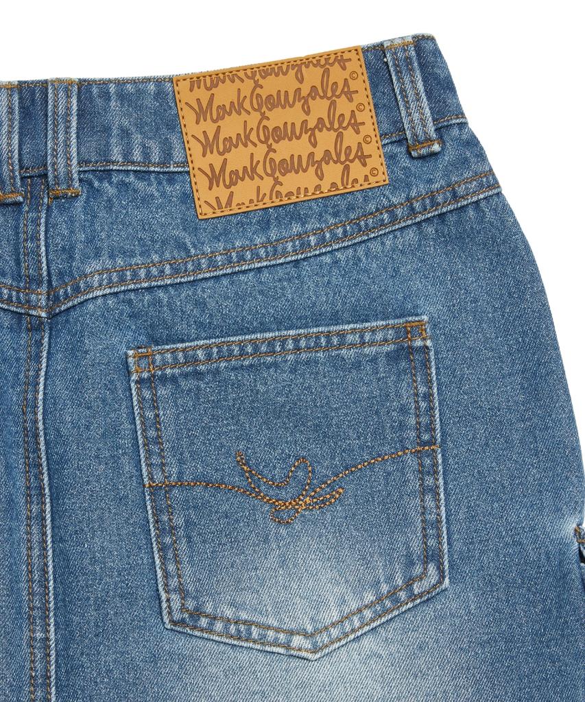 Mark Gonzales Women'S Denim Mini Skirt - Blue
