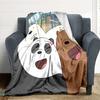 1 шт. Пледы из фланели We Bare Bears, легкие, мягкие, теплые, для всех сезонов, для дивана, кровати, путешествий, L1028156