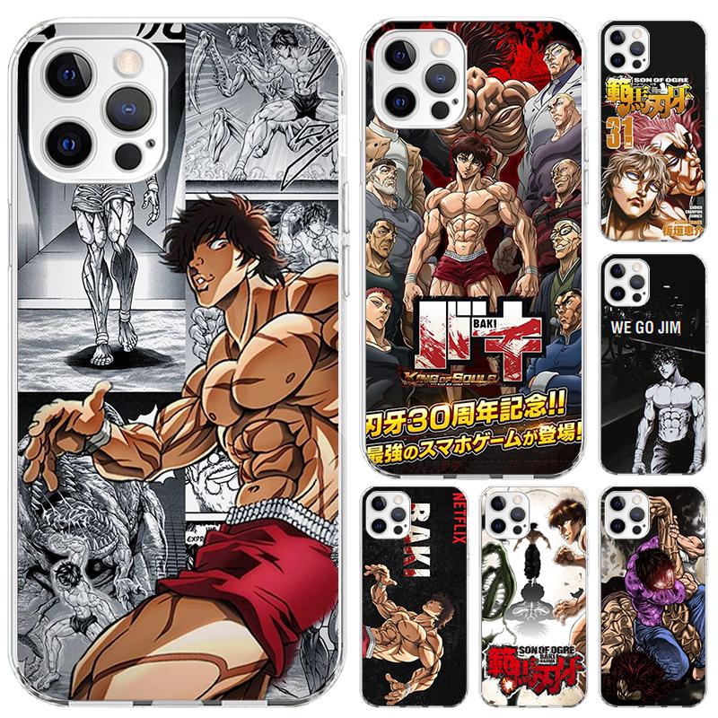 Чехол для телефона Original Anime Baki the Grappler для Iphone 17 Air 16 15 Plus 14 13 Mini 12 11 Pro Max 16E 7 8 SE 2020 Мягкий Funda Pri