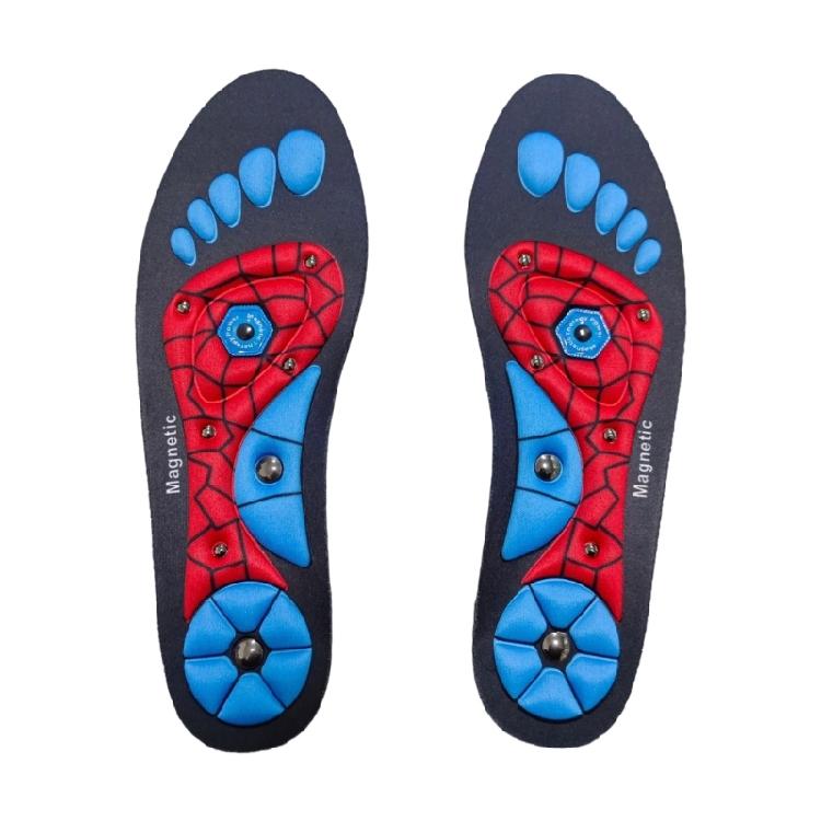 Magnetic Foot Pads With Acupress Bumps EVA Cushioned Insoles For Plantar Support And Fatigue Reduction