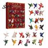 Daily Box Hummingbirds Advent Calendar 2026, 24 Days Christmas Countdown with Colorful Animal Ornaments Pcs 2D Acrylic Hummingbird for Bird