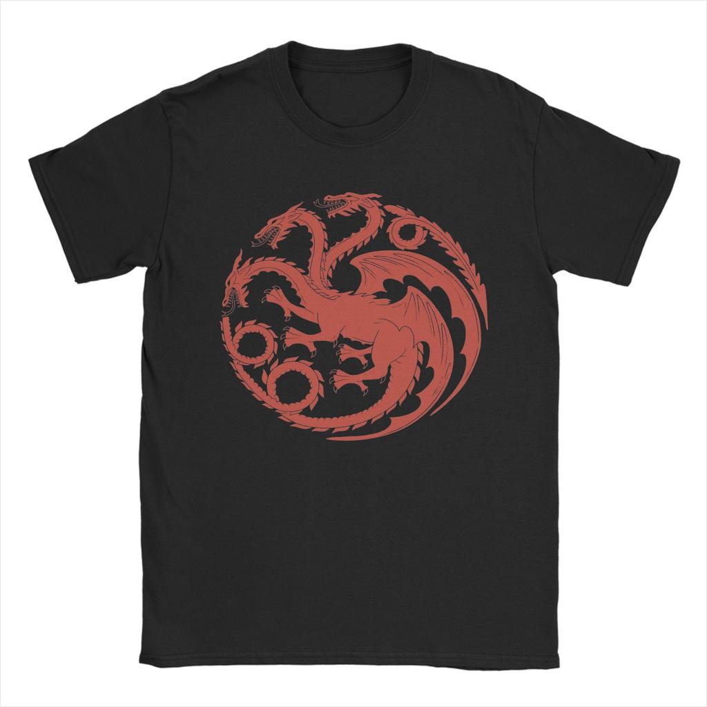 Men's House of TARGARYEN King's T Shirts 100% Cotton Tops Awesome Short Sleeve Round Collar Tee Shirt Party T-Shirt
