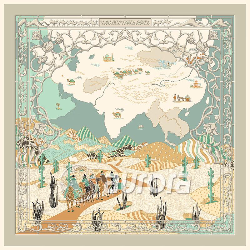 Aurora AS90S14M06TSL Silk Scarf