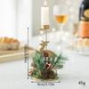 Christmas Golden Candle Holder New Year Table Ornaments Christmas Snowflake Star Iron Candlestick
