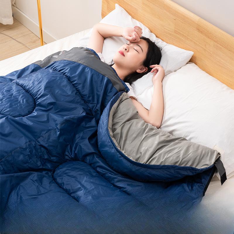 Утолщенный зимний спальный мешок для взрослых, теплый спальный мешок для кемпинга на открытом воздухе, на автомобиле, спальный мешок для взрослых, одноместный или двухместный спальный мешок для офиса, обеда