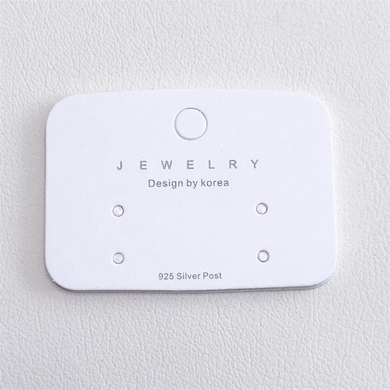 50 шт. минималистская белая картонная бумажная упаковка для сережек упаковочная карточка демонстрационная карточка серьги-гвоздики своими руками розничная цена этикетка