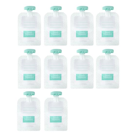 Детское фруктовое компотное наполнение, станция порционного контроля, диспенсер для еды, устройство для наполнения пакетиков детским фруктовым пюре с 10 пакетиками для сжатия