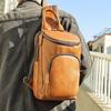 Мужская нагрудная сумка из натуральной кожи Premium Sense Crossbody Bag Vintage Большая вместительная сумка из коровьей кожи с верхним слоем