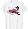 Stupid Canadian Wolf Bird Funny Loon Humor WHITE T-Shirt