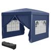 3x3(m) Pop-Up Gazebo, with Curtain Walls and Windows, Blue