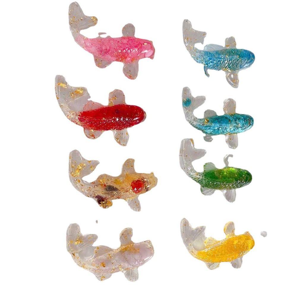 Resin Epoxy Crystal Gravel Carp Ornament Home Decoration Crystal Fish Figure Home