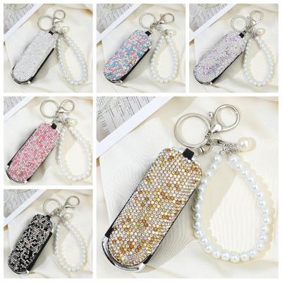 Расческа с воздушной подушкой 2 в 1, брелок, блестящая, со стразами, массажная расческа с зеркалом, инструмент для макияжа