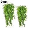 2pcs 90cm Persian Fern Leaves Vines Home Room Decor Hanging Artificial Plant Plastic Leaf Grass Wedding Party Wall Balcony Decor