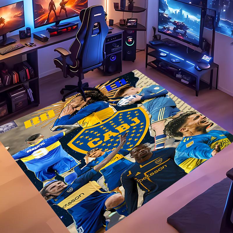 1pc Club Atlético Boca Juniors Entrance Mat, Non-Slip Mat Area Rug,Room Decor, Outdoor Decor, Kitchen Rug,Doormat - Machine Washable, Easy to Clean