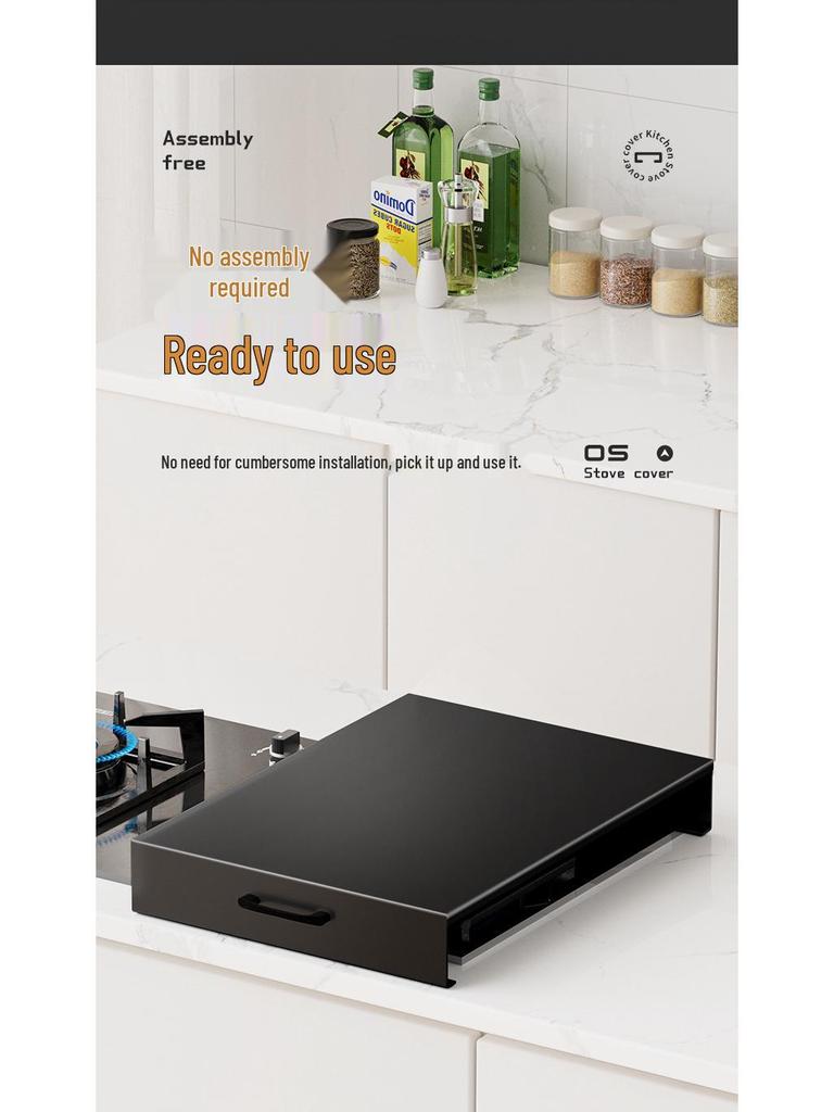 Защитный экран для газовой плиты и органайзер для столешницы с подставкой для кастрюль и перегородкой для индукционной плиты