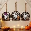Hollow Out Welcome Wooden Wall Sign Cartoon Halloween Front Door Decor  Living Room