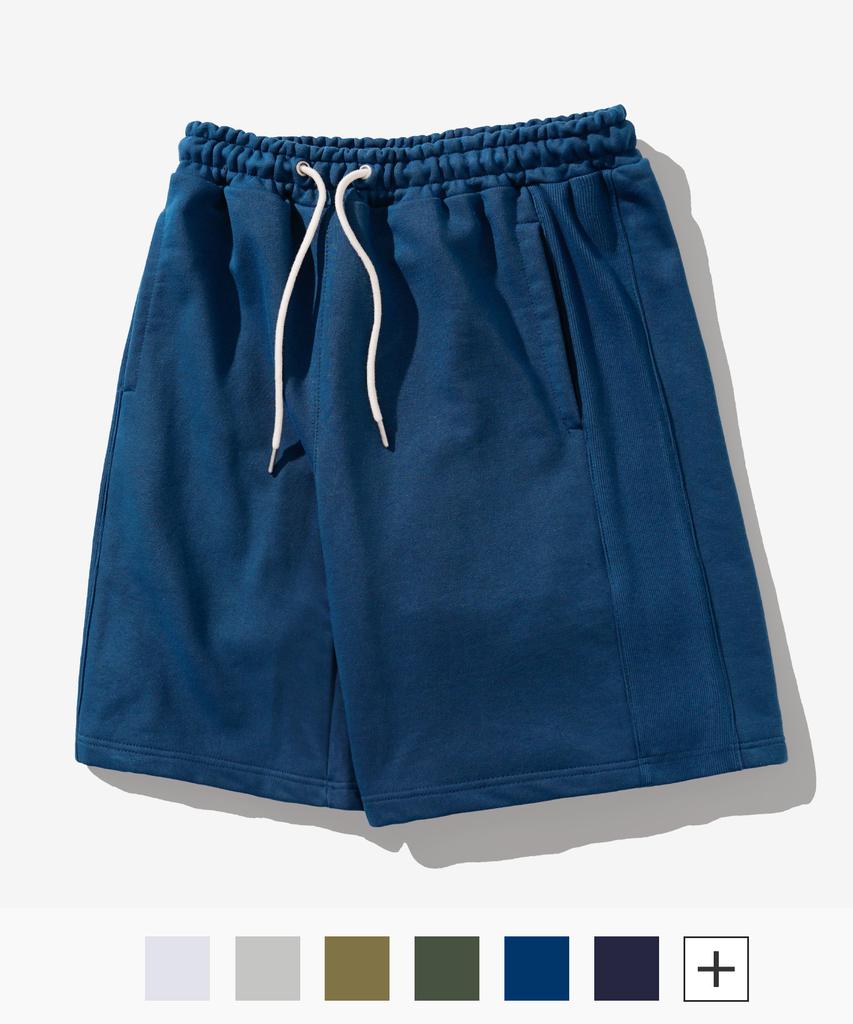 FP142 Combine Sweat Half Pants Teal Blue Sjsp1402
