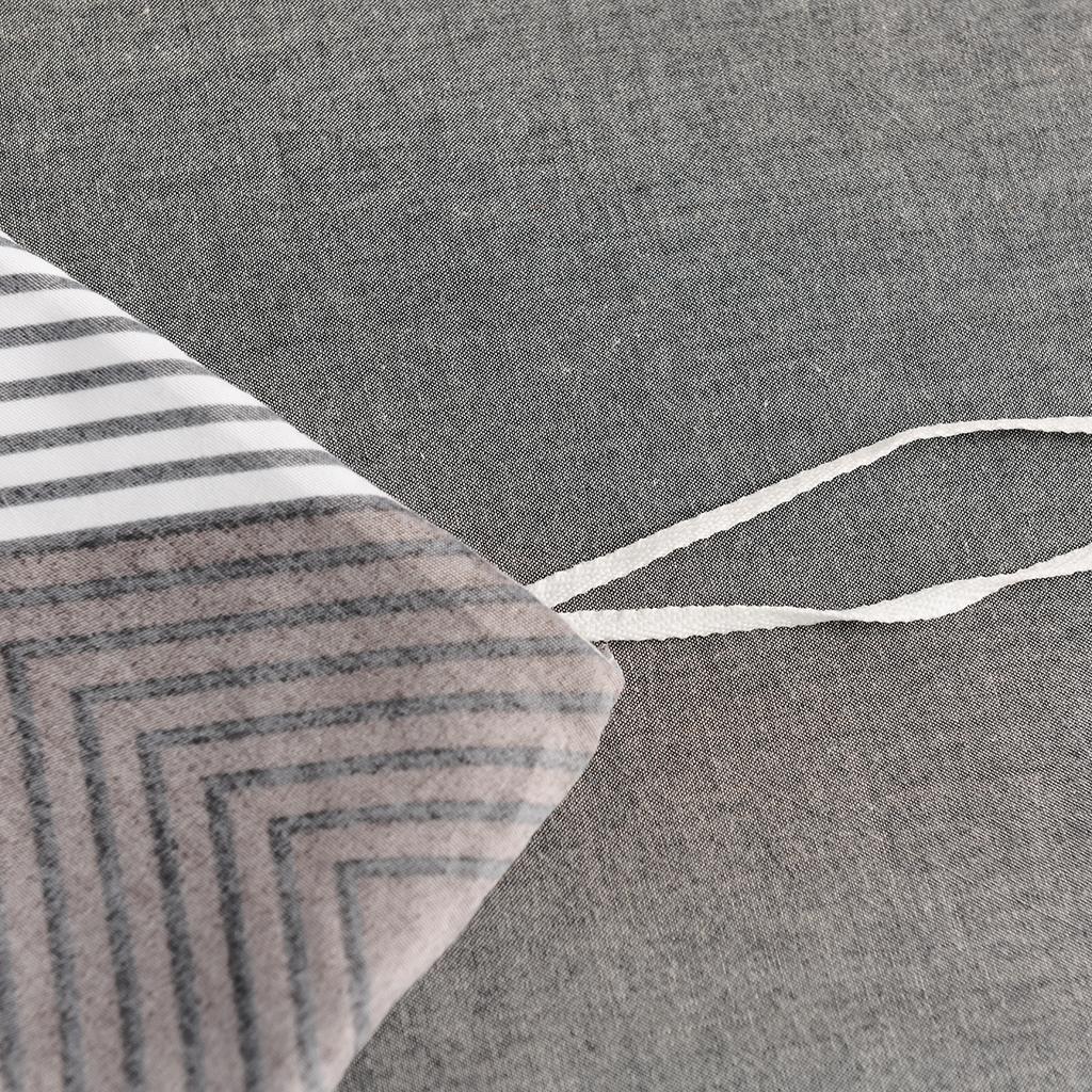 Комплект пододеяльников с волнистыми полосками, мягкий чехол для одеяла, постельное белье, пододеяльник с застежкой-молнией, 1 пододеяльник с 2 наволочками