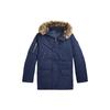Polo однотонная куртка с капюшоном и молнией, детские куртки темно-синего цвета 323880398001