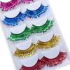 2 Box Exaggerate Colored False Eyelashes Lashes Extension 3D Curled Lashes Shiny Eyelashes  Women