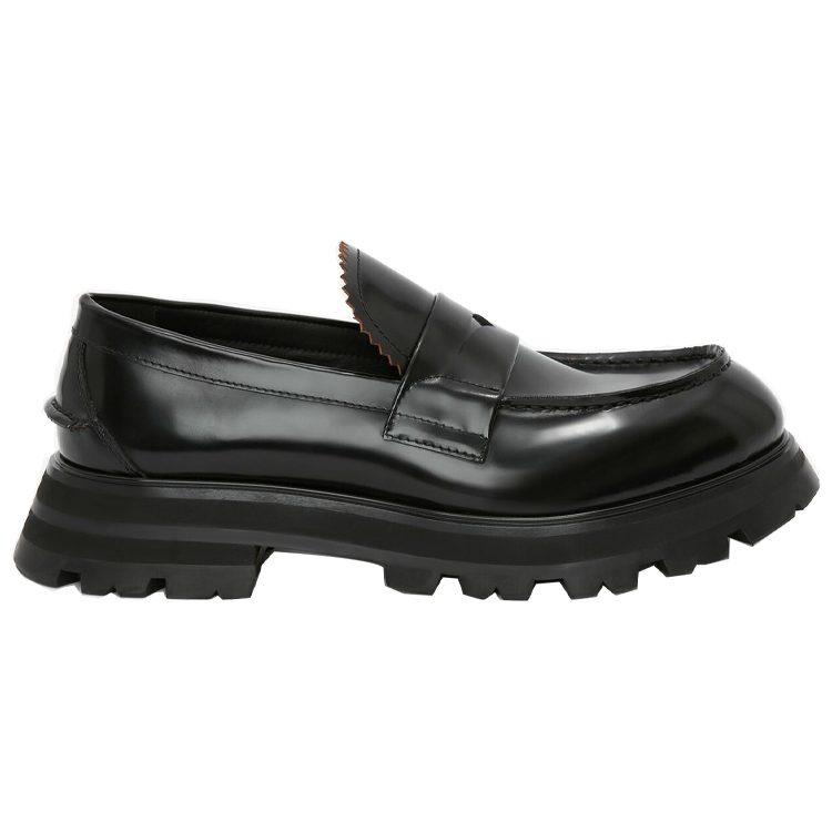 Alexander Mcqueen Женские черные лоферы Penny Loafer 664618WHZ801000