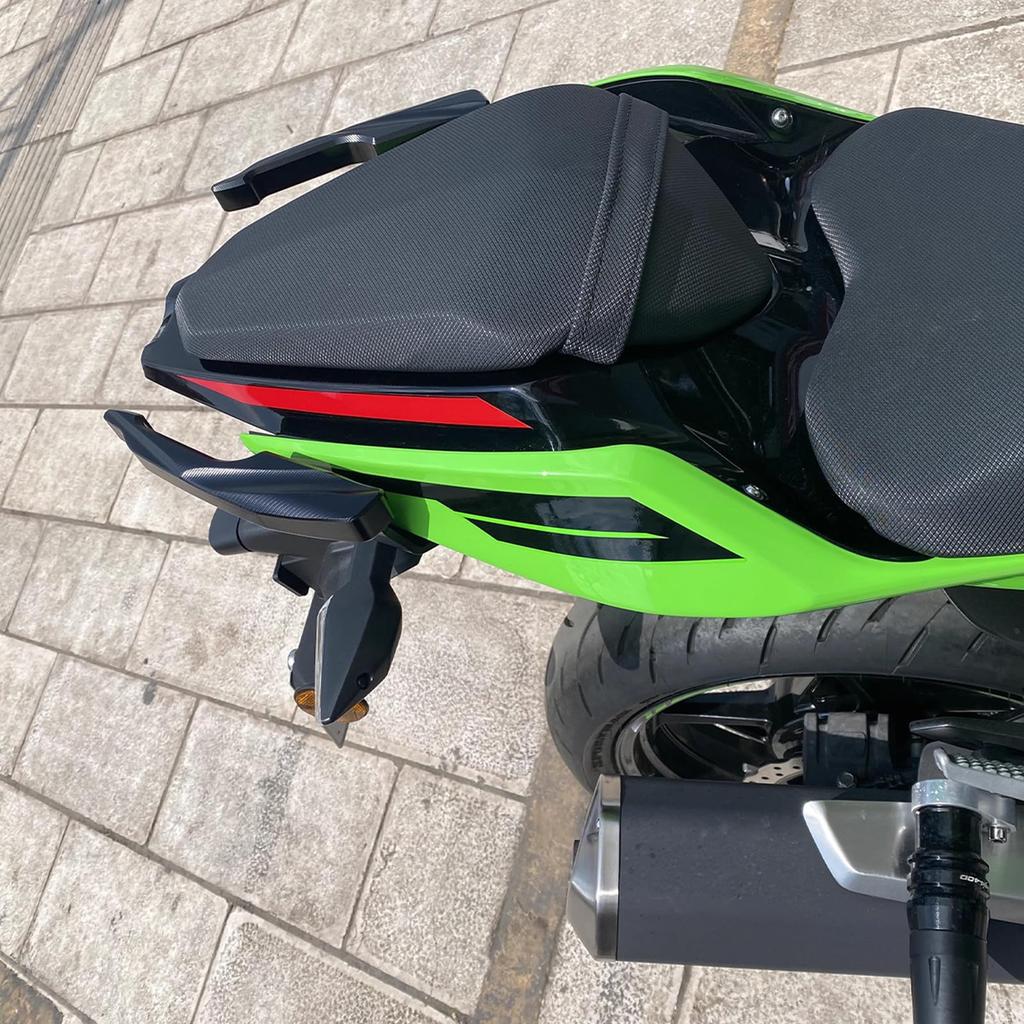 LEDISHUN Вспомогательные ручки для мотоцикла, Боковые ручки (черный) для Kawasaki Ninja 400 Z400 (2018-2023 гг.) и Ninja 250 Z250 (2019-2023)