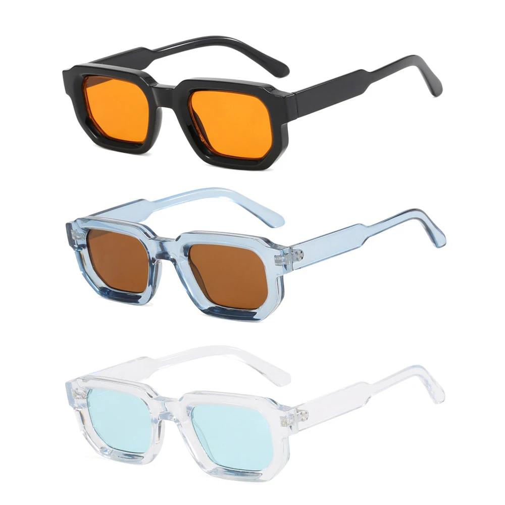 Мужские солнцезащитные очки в винтажной прямоугольной оправе, модные ретро-солнцезащитные очки, роскошный брендовый дизайн, оттенки UV400, женские очки