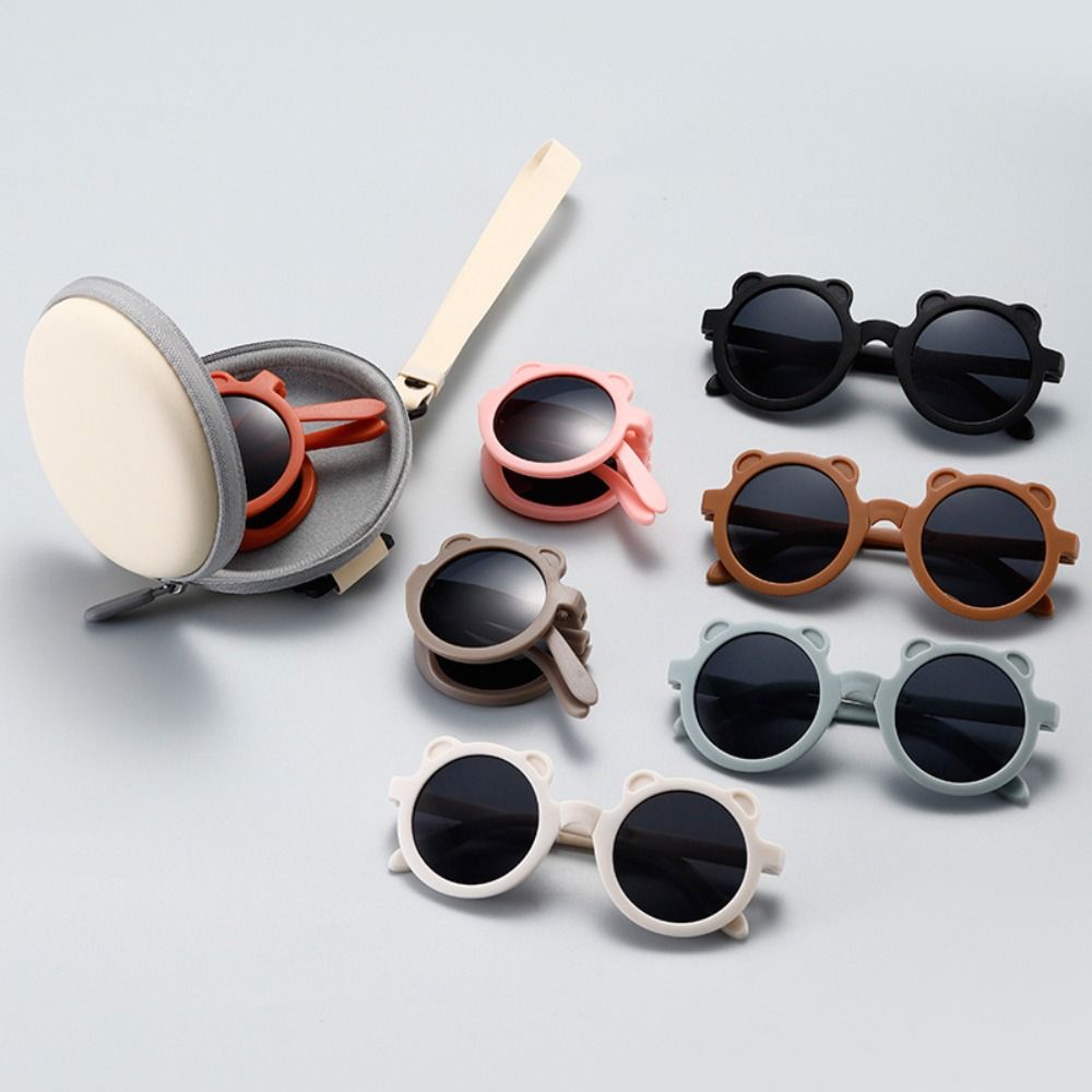 Bear Shape Children's Glasses Solid Color Eyewear Accessories Foldable Glasses Children's Party