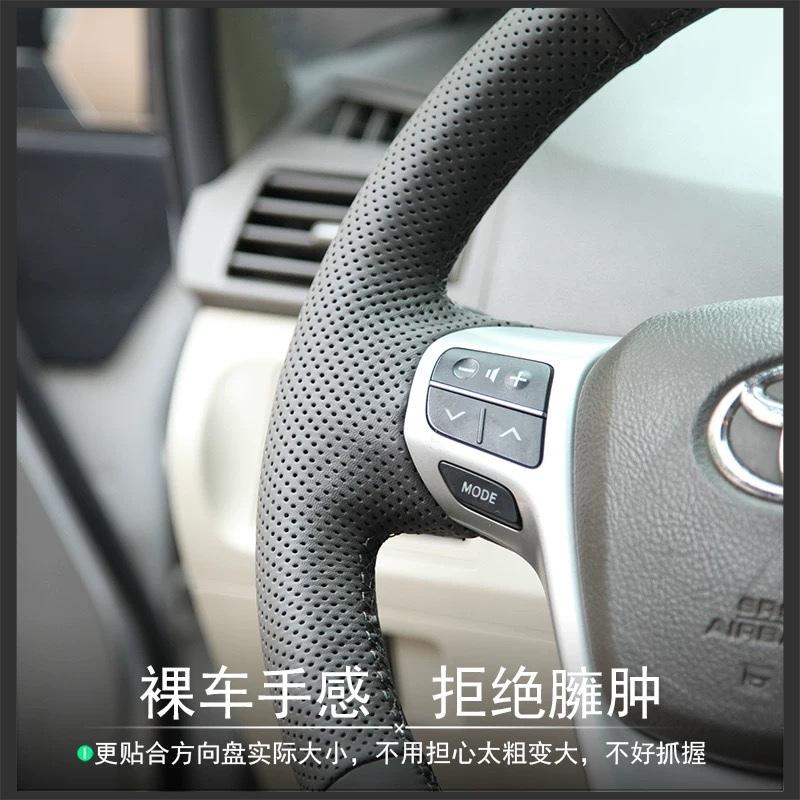 Для Toyota Verso EZ Avensis Черная кожа Наппа, сшитая вручную, нескользящая крышка рулевого колеса автомобиля