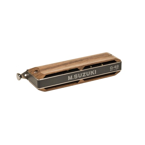 SUZUKI Gregor Series Chromatic Harmonica with Wooden Cover, G-48W